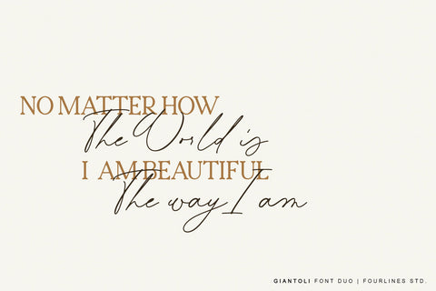 Giantoli Font Four Lines Std. 