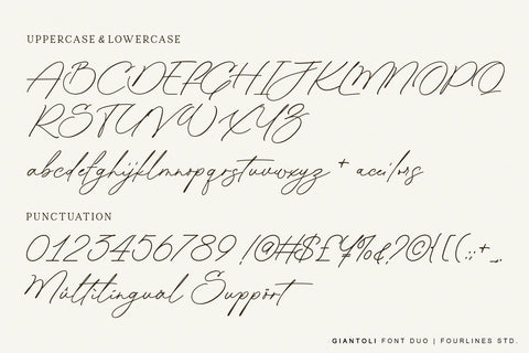 Giantoli Font Four Lines Std. 