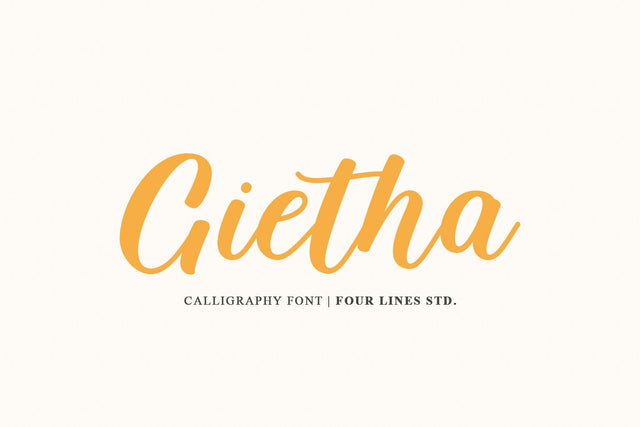 Gietha Font Four Lines Std. 