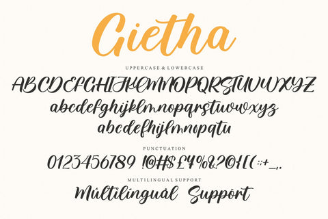Gietha Font Four Lines Std. 