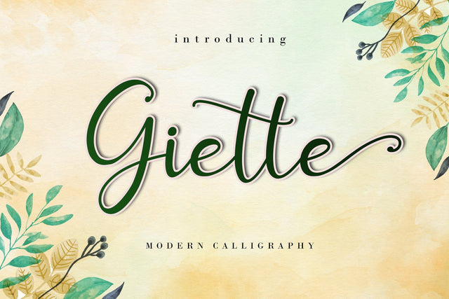Giette Font AEN Creative Store 