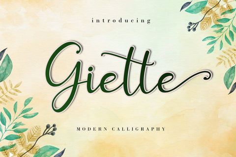 Giette Font AEN Creative Store 