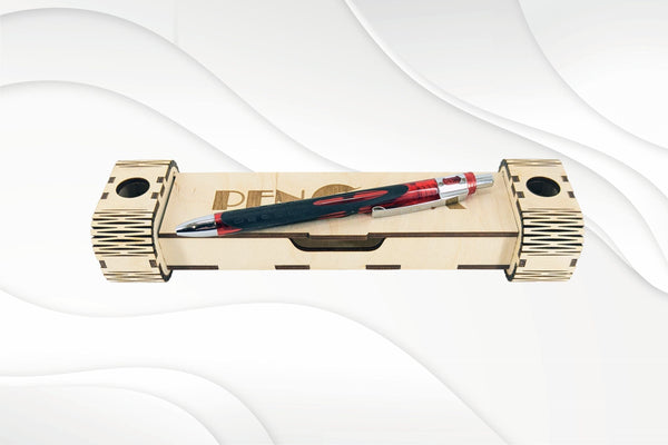 Gift pencils case box slider vector design laser cut. Svg dxf pattern. - So  Fontsy