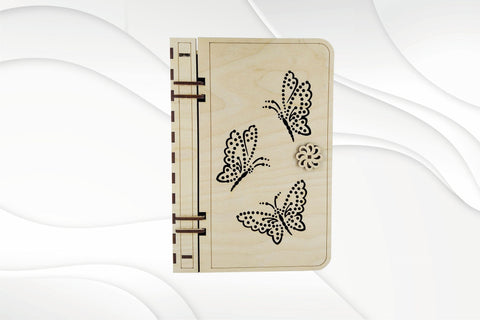 Gift box design laser cutting. Butterfly svg dxf pattern. SVG VectorBY 