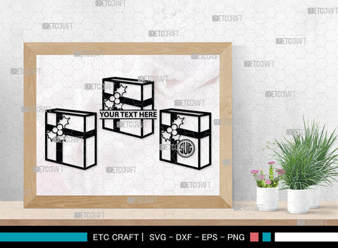 Gift Box Monogram, Gift Box Silhouette, Gift Box SVG, Birthday Gift Svg, Present Svg, Gifts Svg, Gift Wrap Svg, SB00439 SVG ETC Craft 