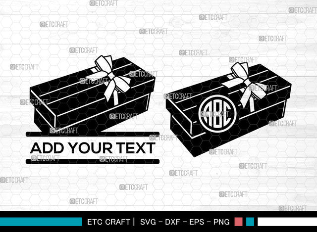 Gift Box Monogram SVG, Birthday Gift Svg, Split Monogram Svg, Gifts Svg, Gift Wrap Svg, Christmas Present Svg, Gift Box Svg SVG ETC Craft 