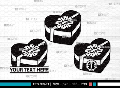 Gift Box Monogram SVG | Box Svg | Christmas Gift Svg | Gift Box Outline | Gift Box Silhouette | Gift Box Clipart SVG ETC Craft 