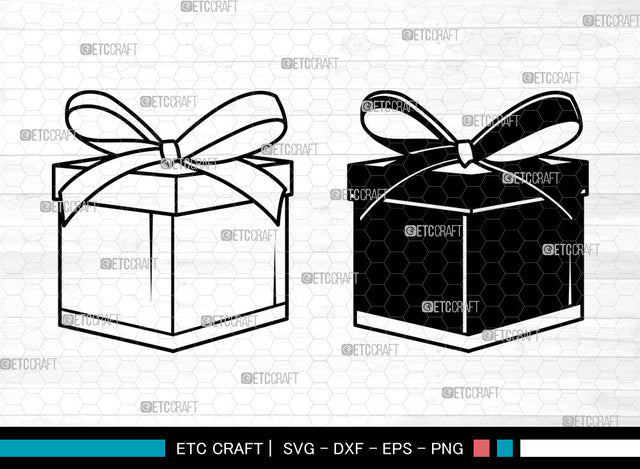 Gift Box SVG, Birthday Gift Svg, Present Svg, Gifts Svg, Gift Wrap Svg, Christmas Present Svg, Gift Box Svg SVG ETC Craft 
