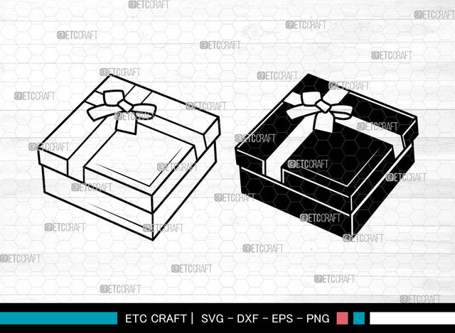 Gift Box SVG, Birthday Gift Svg, Present Svg, Gifts Svg, Gift Wrap Svg, Christmas Present Svg, Gift Box Svg SVG ETC Craft 