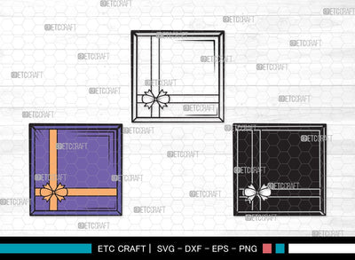 Gift Box SVG | Box Svg | Christmas Gift Svg | Gift Box Outline | Gift Box Silhouette | Gift Box Clipart SVG ETC Craft 