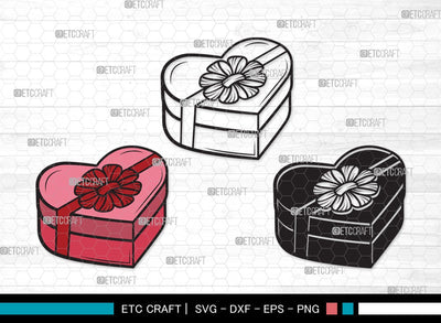 Gift Box SVG | Box Svg | Christmas Gift Svg | Gift Box Outline | Gift Box Silhouette | Gift Box Clipart SVG ETC Craft 