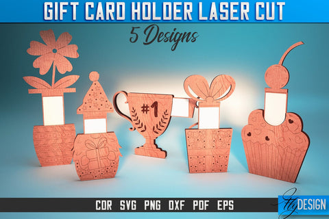 Gift Card Holder Laser Cut SVG | Gift Card Holder SVG | CNC Files SVG Fly Design 