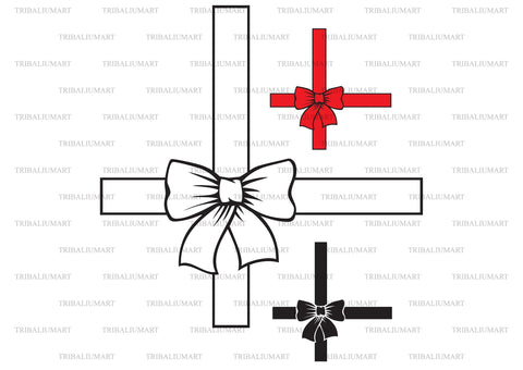 Gift ribbon and bow SVG TribaliumArtSF 