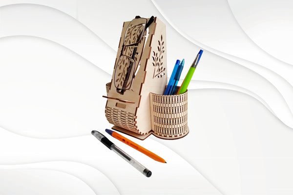 Gift pencils case box slider vector design for laser cut.