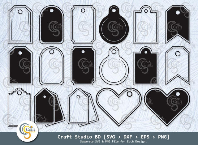 Gift Tag Silhouette, Gift Tag SVG, Tag Svg, Price Tags Svg, Label Shapes Svg, Holiday Gift Tags Svg, Gift Tag Bundle SVG ETC Craft 