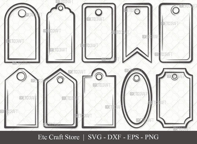 Gift Tags Outline SVG Cut File | Tags Svg | Label Tag Svg | Label Shapes Svg | Holiday Gift Tags Svg | Price Tag Svg | Gift Tags Svg Bundle SVG ETC Craft 