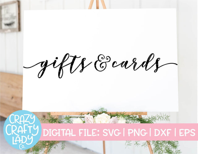Gifts & Cards | Wedding SVG Cut File SVG Crazy Crafty Lady Co. 