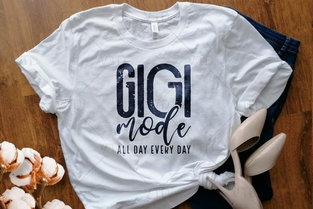 Gigi Mode Svg Png Files, Gigi Svg, Blessed Gigi Svg, Grandmother Svg, Nana Svg, Gigi Mode Shirt Svg, Mothers Day Svg SVG DesignDestine 