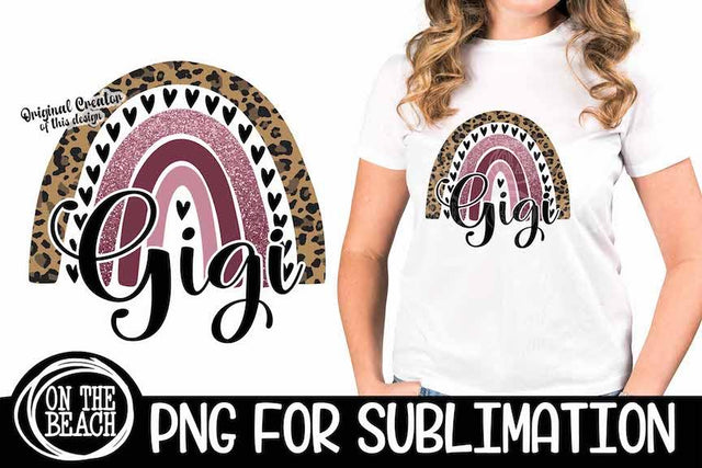 Gigi - Rainbow Sublimation - Leopard - PNG for Sublimation Sublimation On the Beach Boutique 