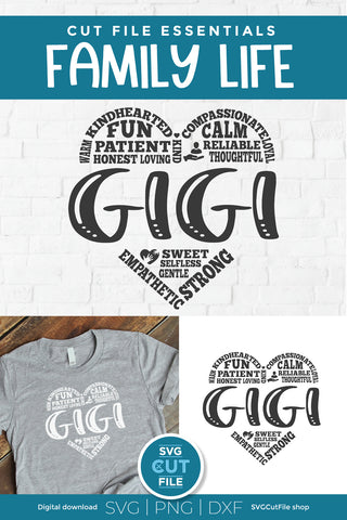 Gigi svg grandma subway art SVG SVG Cut File 