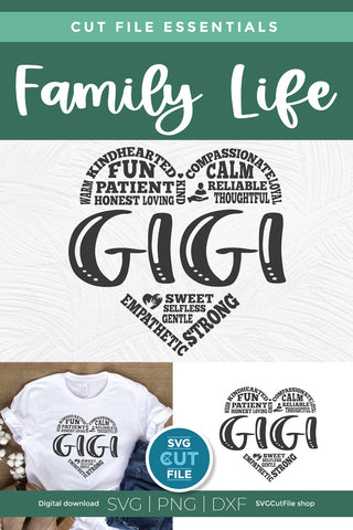 Gigi svg grandma subway art SVG SVG Cut File 