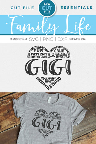 Gigi svg grandma subway art SVG SVG Cut File 