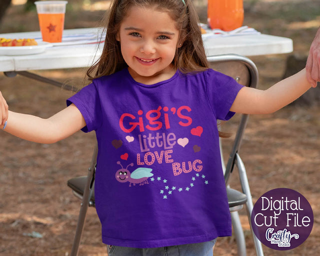 Gigi's Little Love Bug - Grandma Svg SVG Crafty Mama Studios 