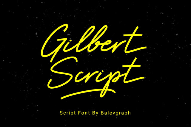 Gilbert Script Font Font Balevgraph Studio 