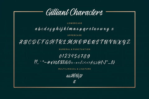 Gilliant Script Typeface Font Creatype Studio 