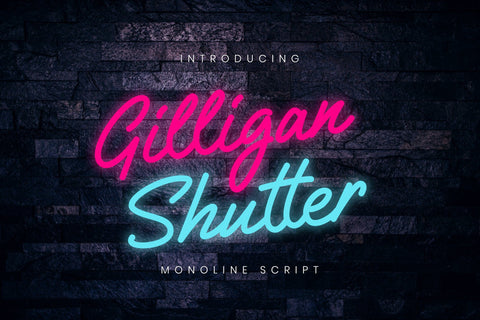 Gilligan Shutter Monoline Font Creatype Studio 