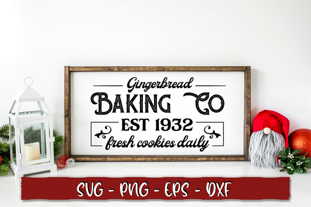 Ginger bread Baking co est 1932 fresh cookies daily SVG SVG Shetara Begum 