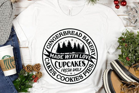 Gingerbread bakery made with love cakes cookies pies cupcakes fresh daily SVG Angelina750 