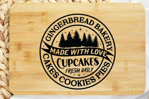 Gingerbread bakery made with love cakes cookies pies cupcakes fresh daily SVG Angelina750 