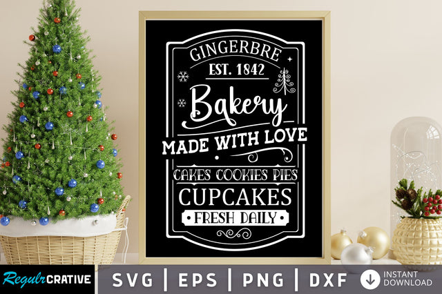 Gingerbread bakery SVG Design SVG Regulrcrative 