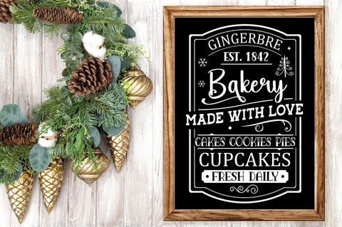 Gingerbread bakery SVG Design SVG Regulrcrative 