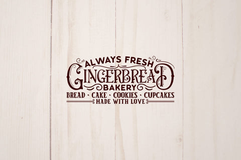 Gingerbread Bakery SVG | Vintage Christmas SVG SVG CraftLabSVG 