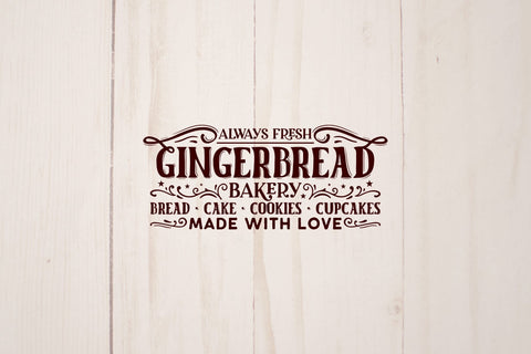 Gingerbread Bakery, Vintage Christmas Sign SVG SVG CraftLabSVG 