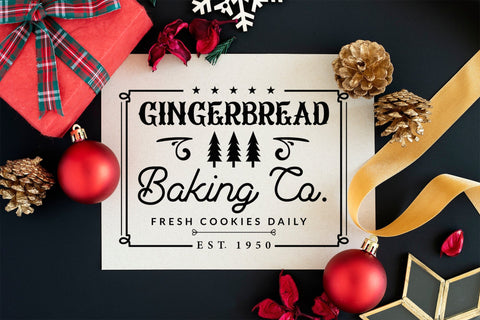Gingerbread Baking Co, Farmhouse Christmas SVG SVG CraftLabSVG 