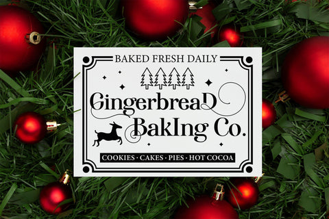 Gingerbread Baking Co, Farmhouse Christmas SVG SVG CraftLabSVG 