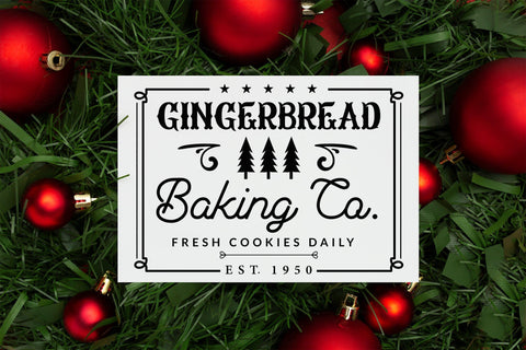 Gingerbread Baking Co, Farmhouse Christmas SVG SVG CraftLabSVG 