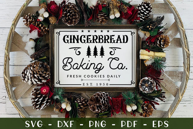 Gingerbread Baking Co, Farmhouse Christmas SVG SVG CraftLabSVG 