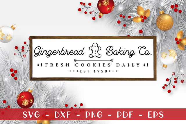 Gingerbread Baking Co, Farmhouse Christmas SVG SVG CraftLabSVG 
