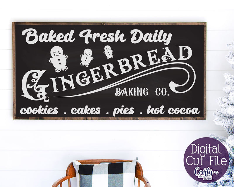Gingerbread Baking Co Svg, Christmas Svg, Farmhouse Svg SVG Crafty Mama Studios 