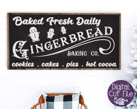 Gingerbread Baking Co Svg, Christmas Svg, Farmhouse Svg SVG Crafty Mama Studios 