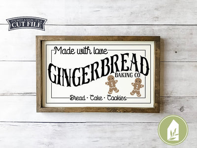 Gingerbread Baking Co SVG | Christmas SVG | Rustic Sign Design SVG LilleJuniper 