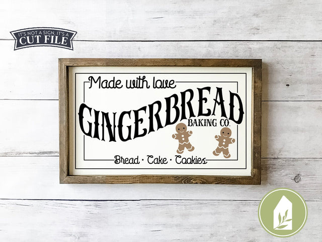 Gingerbread Baking Co SVG | Christmas SVG | Rustic Sign Design SVG LilleJuniper 