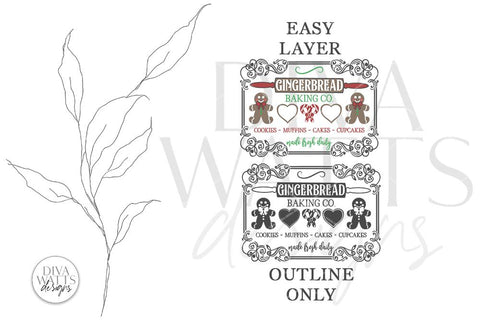 Gingerbread Baking Co SVG | Christmas / Winter Design SVG Diva Watts Designs 