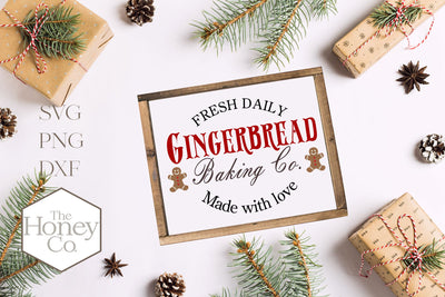 Gingerbread Baking SVG DXF PNG Christmas SVG The Honey Company 