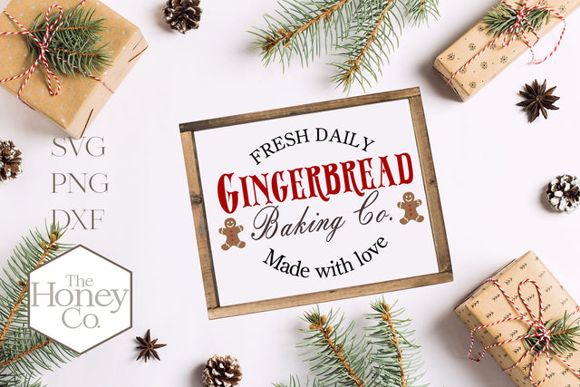 Gingerbread Baking SVG DXF PNG Christmas SVG The Honey Company 