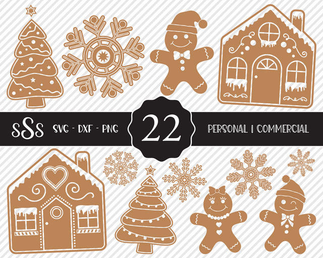 Gingerbread Bundle | Christmas SVG SVG Texas Southern Cuts 